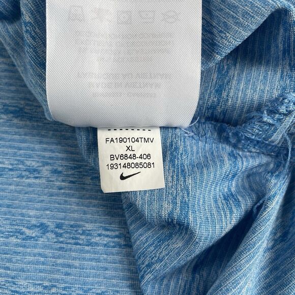 Nike Vapor Stripe Mens Dri-Fit Golf Polo Shirt Performance Blue Size XL - Picture 9 of 11